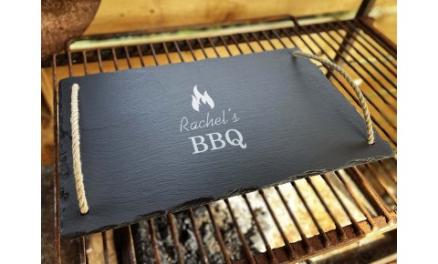 Personalised Large BBQ Welsh Slate Tray